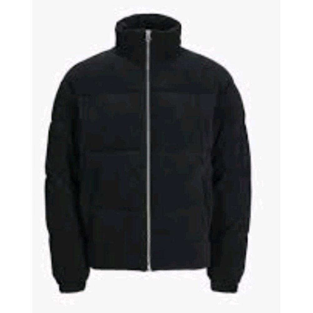 NWT Jack & Jones XL Black Corduroy Puffer Bomber Jacket